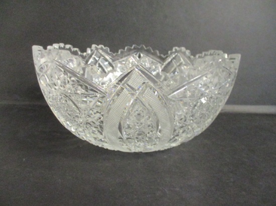 American Brilliant Cut Glass Lead Crystal Bowl