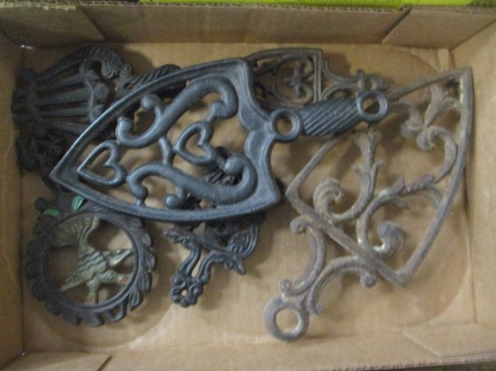 Cast Iron Trivets (small/med) Lot of 6