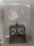 Shelf Style Table Lamp (Wood & Iron Base)