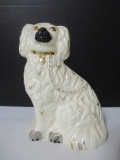 Staffordshire Porcelain Spaniel White Mantle Dog