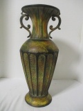 Double Handled Metal Flower Vase