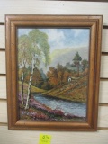 A. Vignoles Framed Canvas Painting