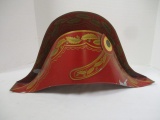 French Vintage ? Red Tole Military Hat Plnter