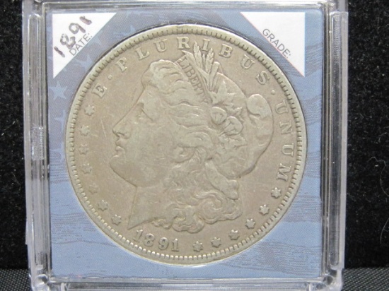 1891O Morgan Silver Dollar