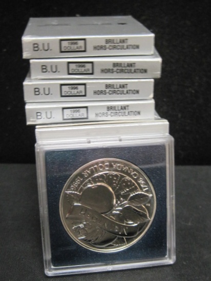 Lot of (11) 1996 BU Canadian Silver Dollars