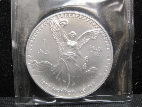 1992 Mexican .999 Fine Silver 1 oz. Coin
