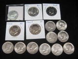 Lot of (15) Assorted Dates Kennedy Half Dollars