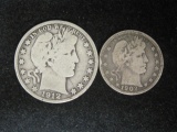 1912D Barber Half Dollar and 1902 Barber Quarter