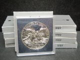 Lot of (9) 1989 BU Canadian Silver Dollars