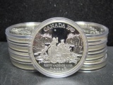 Lot of (9) 1989 Canadian Proof Silver Dollars