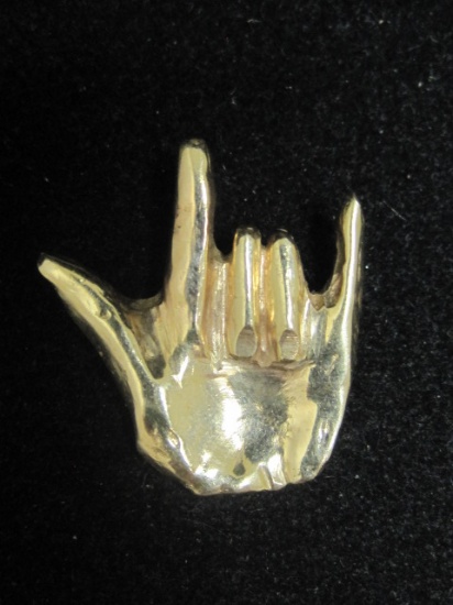 14k Gold Hand Pendant