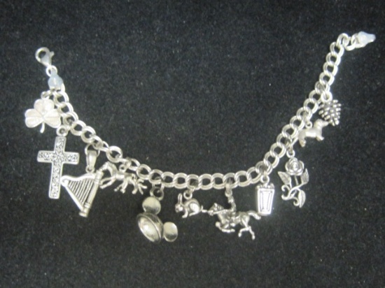 Sterling Silver 8" Charm Bracelet