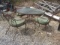 5 Piece Brown Metal Patio Set with Morning Glory Design and Removable Cushions