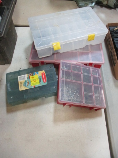 4 Storage Boxes with Contents