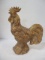 Painted Plaster Rooster Sculpture