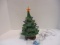 Studio Art Pottery Ceramic Christmas Tree and Stand with Extra Lights