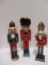 3 Wood Nutcrackers - Kurt Adler and Others