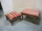 2 Upholstered Foot Stools