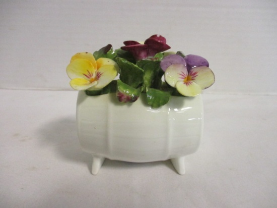 Aynsley "July Pansy" Fine Bone China Sculpture - Made in England