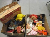 Large Lot of Vintage Dolls and Toys - Raggedy Ann, Paddington Bear,
