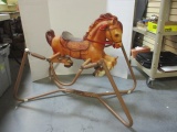 Vintage Metal and Plastic Bouncy Horse