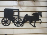 Metal Horse & Carriage Wall Hanging