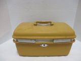 Vintage Royal Traveller Yellow Plastic Vanity Suitcase with Keys