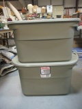 2 Sterlite Ultra 25 Gallon Storage Totes with Lids