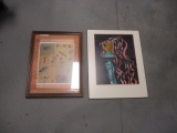 Framed and Matted Artwork and Print on Board Artwork