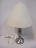 Brushed Silver Metal Table Lamp