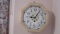 Vintage Octagonal 8 Day Enamel Face Kitchen Clock