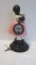 Antique Handpainted Cast Iron Animated Black Americana Ballerina Figural Clock