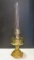 Aladdin Amber Cathedral Model B Burner Oil Lamp with Lox-On Chimney