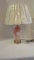 Vintage Aladdin Pink and Cream Alacite Electric Lamp with Aladdin Alacite Precision Finial