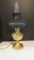 Electrified Aladdin Brass Model 8 Burner Oil Lamp with Aladdin Chimney and