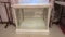 White Illuminated Curio Display Cabinet with Side Entry Glass Doors