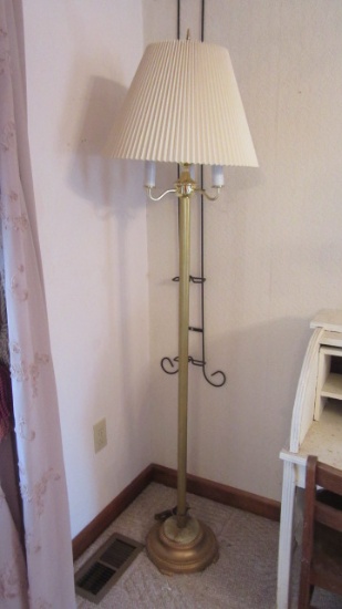 Restored Floor Lamp with Marble Accent Base