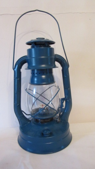 Vintage Blue Dietz No. 8 Air Pilot Lantern