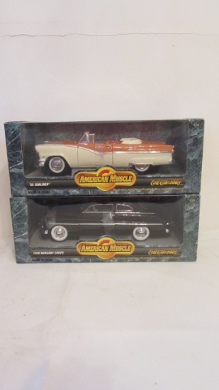 Two Ertl American Muscle 1:18 Scale Diecasts in Original Boxes