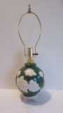 Vintage Aladdin Green and Cream Alacite Electric Lamp