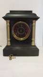 Vintage Black and Gold Mantle Clock