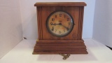 Vintage Ingraham Wood Mantle Clock