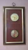 1952 Moco German Movement 8 Day Wall Clock and Barometer