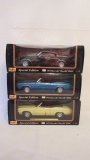 Three Maisto Special Edition 1:18 Scale Chevrolet Chevelle Diecasts in Original Boxes