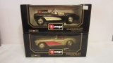 Two Durago 1:18 Scale Chevrolet Corvette (1957) Diecasts in Original Boxes
