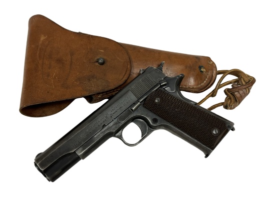 Early 1913 US Army Colt 1911 .45 ACP Semi-Automatic Pistol w/ Holster