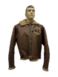 Rare Early WWII USN VF-31 Tomcatters Fighter Squadron Private Purchase Irvin Sheepskin Flight Jacket