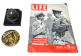 WWII LIFE Magazine & WWI Paperweights 