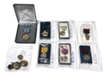 (7) Military Medals and Buttons/Insignia