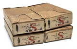 4 Boxes (40rds) of Vintage 1939 Box of Nazi marked 8mm M30 S-Patronen 8x56r for an Austrian M95